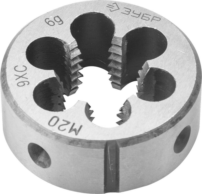 ЗУБР М20 x 1.5 мм, сталь 9ХС, плашка круглая ручная (4-28022-20-1.5) Зубр