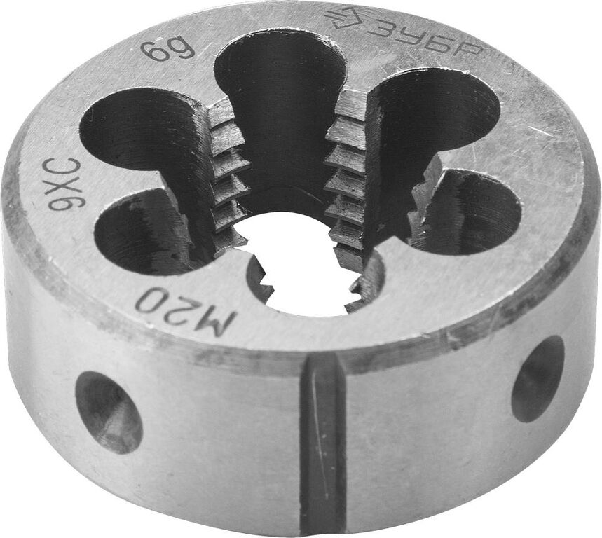 ЗУБР М20 x 2.5 мм, сталь 9ХС, плашка круглая ручная (4-28022-20-2.5) Зубр
