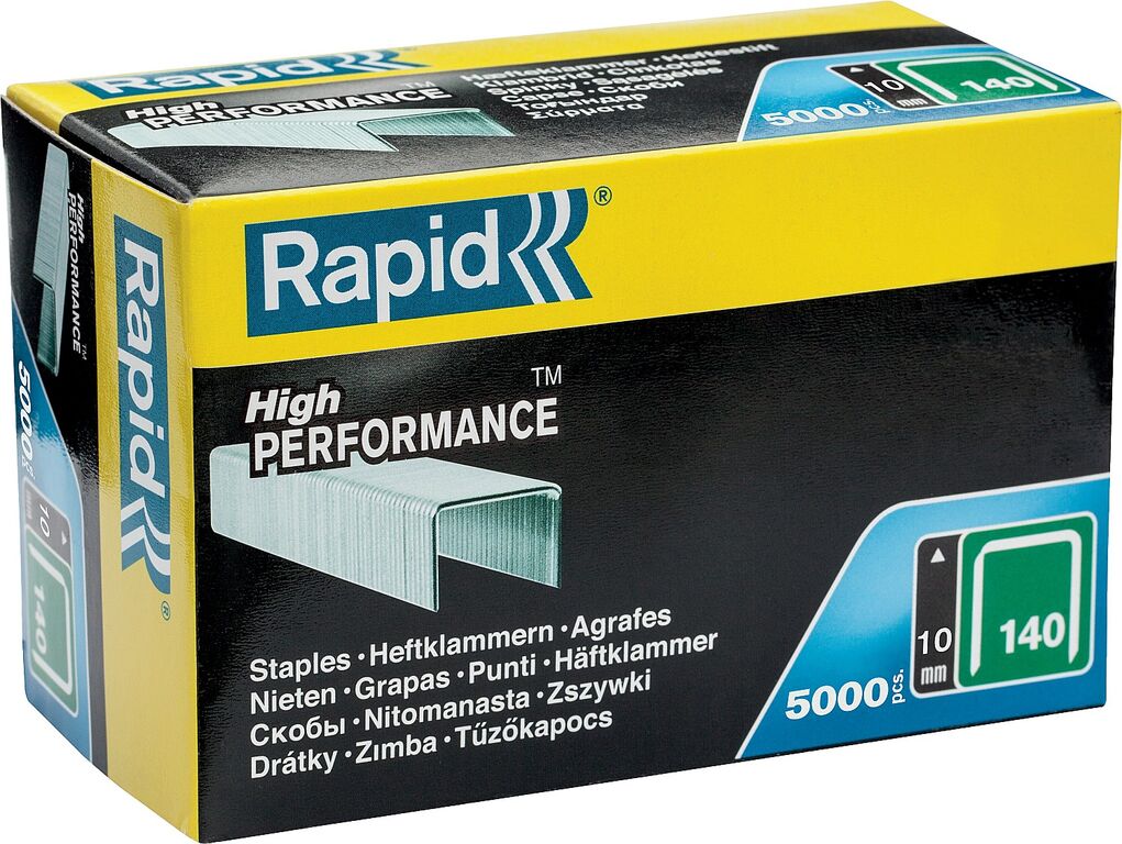 RAPID широкие тип 140 10 мм, 5000 шт, Супертвердые профессиональные скобы (11910711) Rapid