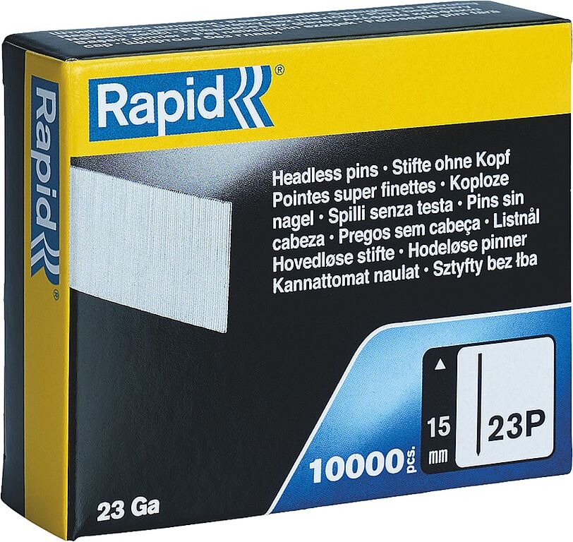 RAPID тип 23Р 15 мм, 1000 шт, Закаленные супертвердые гвозди (5001358) Rapid