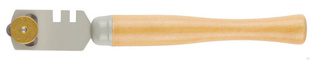 Роликовый стеклорез MASTER STAYER 3000 м, толщина стекла 2-5 мм, 3 ролика деревянная ручка (33613) 
