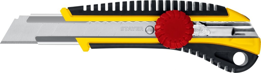 STAYER KS-18, 18 мм, нож с винтовым фиксатором, Professional (09161) 09161_z01