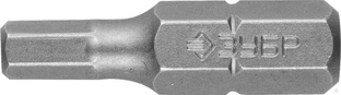 ЗУБР Hex4, 2 шт, 25 мм, кованые биты (26007-4-25-2) Зубр 