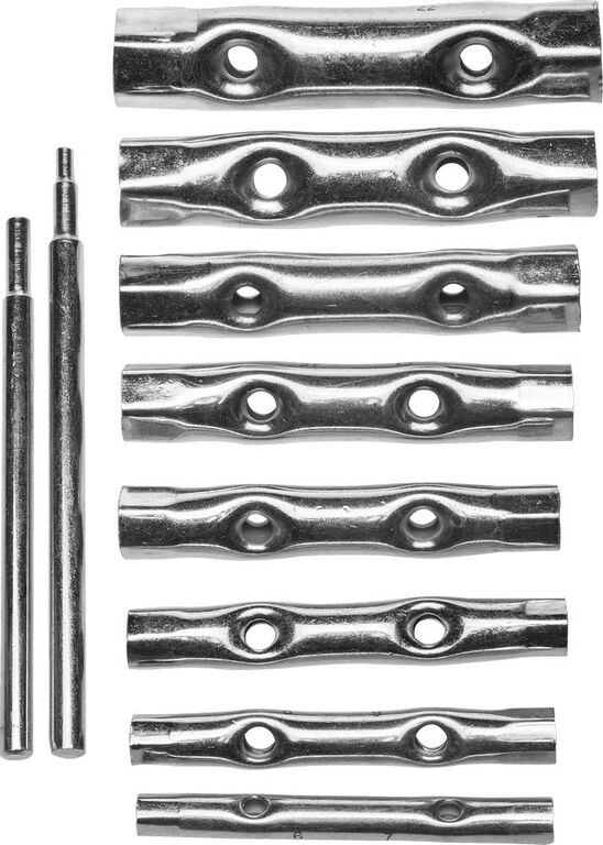 Набор трубчатых ключей DEXX 10 предметов, 6-22 мм (27192-H10)
