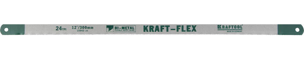 Биметаллическое гибкое полотно по металлу KRAFTOOL 24 TPI быстрый рез 300 мм волнообразная разводка 10 шт Alligator