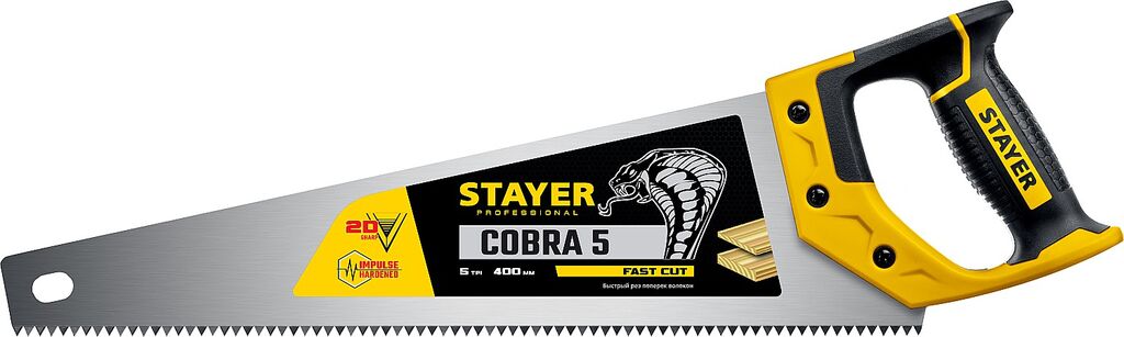 STAYER Cobra 5 400 мм, Ножовка по дереву (1506-40) 1506-40_z02