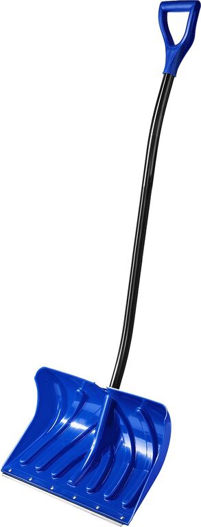 ЗУБР СИБИРЬ, 500 мм, пластиковая, со стальной планкой, эргономичный алюминиевый черенок, V-ручка, снеговая лопата, Профе
