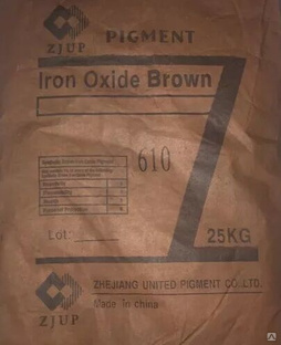 Пигмент коричневый железоокисный 610, Китай, 25кг 