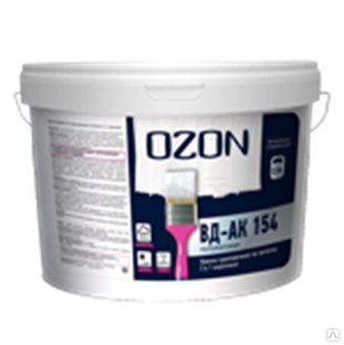 Грунт-краска для металла OZON (2 в 1) ВД-АК-154А-1,2 А (белая) 0,9л обычная