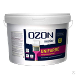 Краска эмалевая для дерева и металла OZON Unifarbe-interior ВД-АК-157А-11 А (белая) 9л обычная 