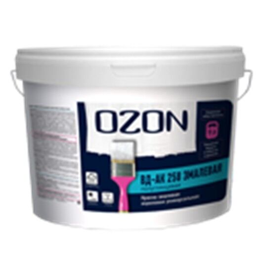 Краска эмалевая износостойкая для мебели и пола OZON ВД-АК-258А-11 А (белая) 9 л обычная