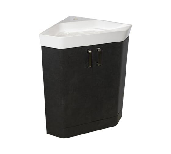 Тумба для ванной комнаты Mixline КВАРЦ-67 напольная угловая, серая, под умывальник Quartz-50 540986