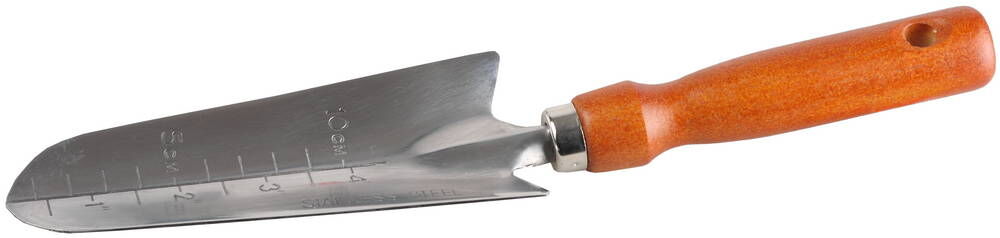 GRINDA 290 мм, нержавеющая сталь, деревянная ручка, посадочный совок (8-421113) 8-421113_z01