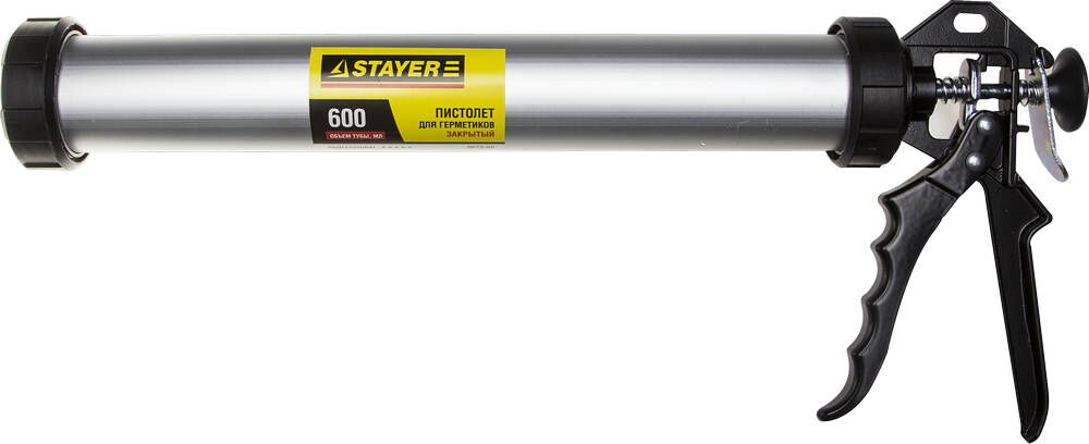 Универсальный закрытый пистолет для герметика PROFESSIONAL STAYER 600 мл алюминиевый корпус (0673-60)