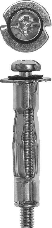 Анкер Молли для пустотелых материалов М4х32х13 мм 200 шт с винтом PH2&SL оцинкованный ЗУБР 4-302472-04-032