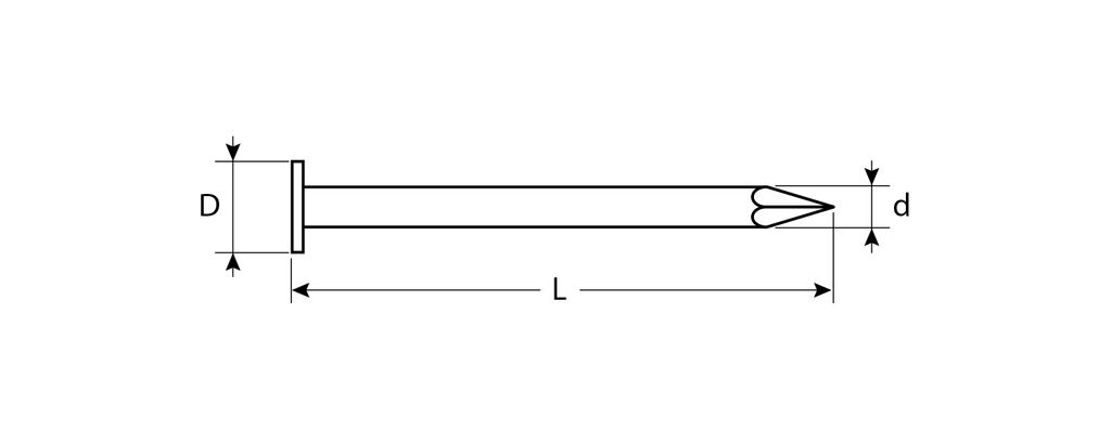 ЗУБР 70 х 3.0 мм, гвозди с большой потайной головкой, цинк, 200 шт (4-305091-30-070)