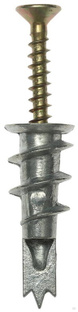 ЗУБР ДРИВА, 33 мм, 3 шт, металлический дюбель со сверлом для гипсокартона с саморезом (4-301286) Зубр 