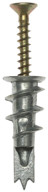ЗУБР ДРИВА, 33 мм, 3 шт, металлический дюбель со сверлом для гипсокартона с саморезом (4-301286) Зубр