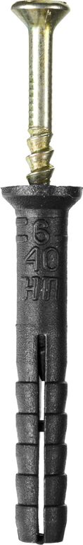 Дюбель-гвоздь полипропиленовый потайный бортик 6 x 40 мм 2500 шт STAYER 30640-06-040