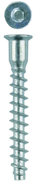 Винт-конфирмат оцинкованный, шестигранный шлиц, 7,0мм x 50мм, 2000 шт, ЗУБР