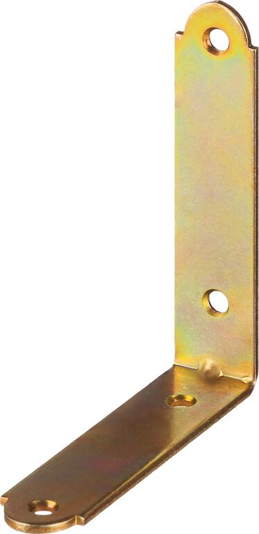 ЗУБР УМ-2.0, 75 x 75 x 17 x 2 мм, желтый цинк, узкий мебельный уголок (31031-75) Зубр