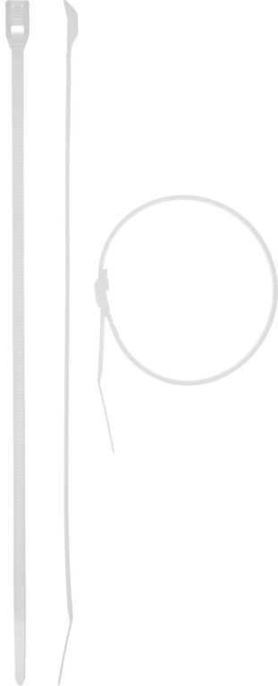 ЗУБР КОБРА 2.5 х 110 мм, нейлон РА66, кабельные стяжки с плоским замком белые, 50 шт, Профессионал (30930-25-110)