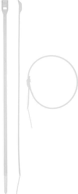 ЗУБР КОБРА, 2.5 x 205 мм, нейлон РА66, 50 шт, белые, кабельные стяжки с плоским замком, Профессионал (30930-25-205) Зубр