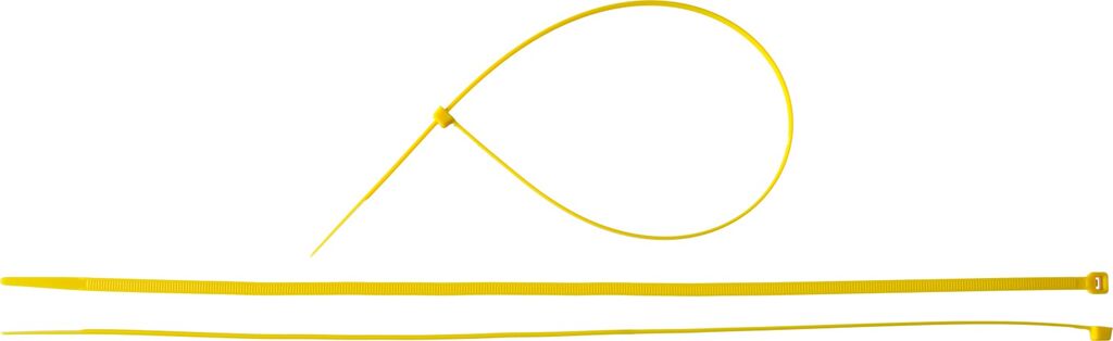 Кабельные стяжки желтые КС-Ж1, 4.8 x 400 мм, 100 шт, нейлоновые, Профессионал ЗУБР
