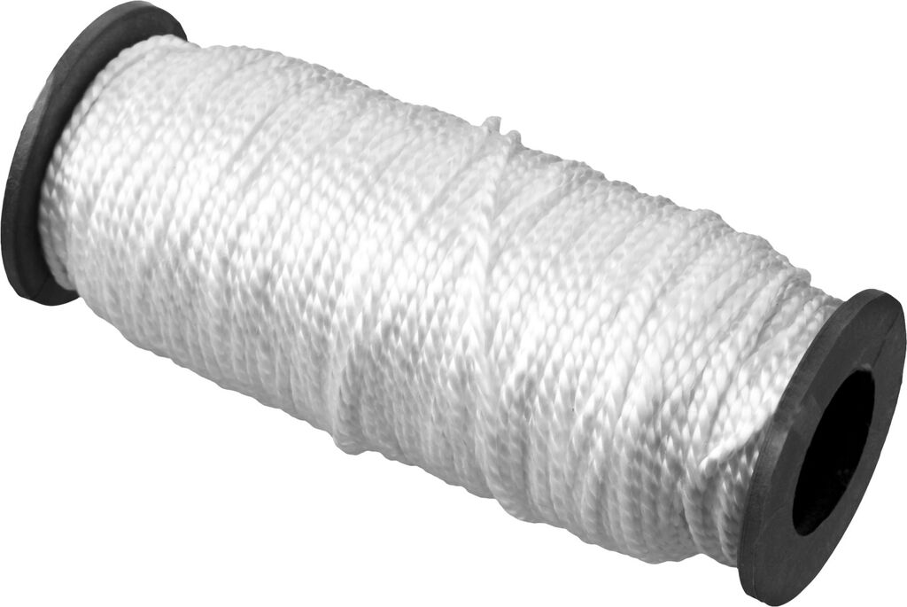 Шнур кручёный капроновый Сибин диаметр 2 мм длина 50 м (катушка) 70 кгс 50527