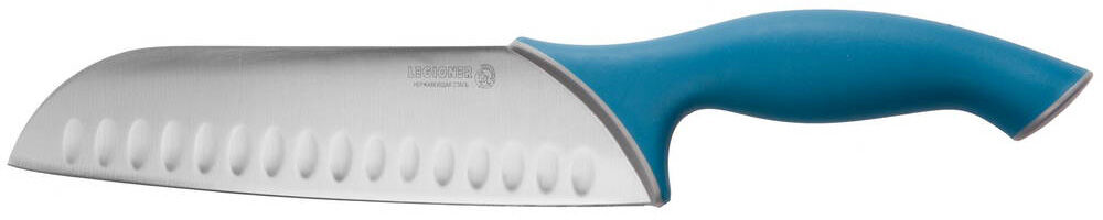 Нож Сантоку LEGIONER Italica 190 мм, нержавеющее лезвие, эргономичная рукоятка (47966)