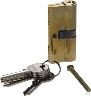 ЗУБР 60 мм, цвет латунь, 5-PIN, тип ключ-ключ, цилиндровый механизм (52101-60-1) Зубр 