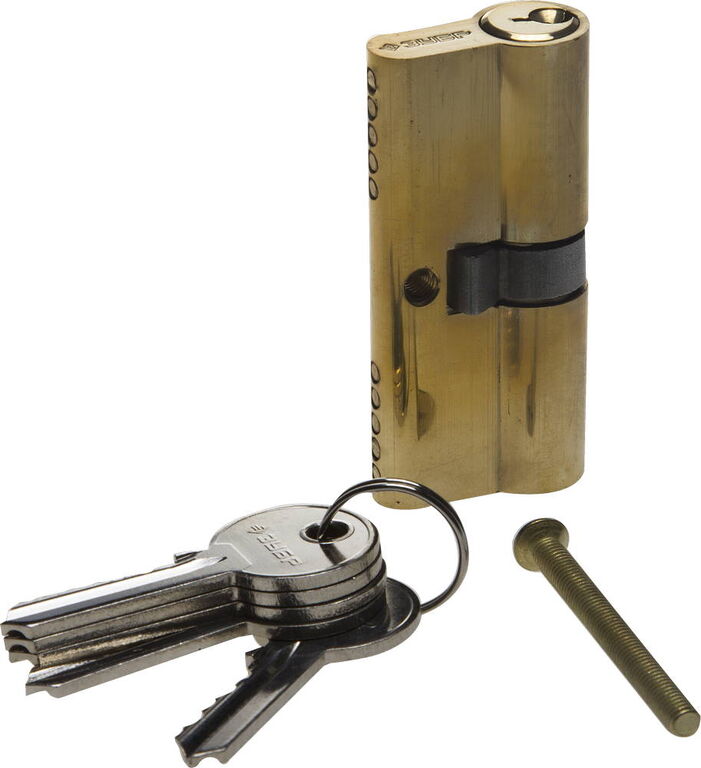 ЗУБР 70 мм, цвет латунь, 5-PIN, тип ключ-ключ, цилиндровый механизм (52101-70-1) Зубр