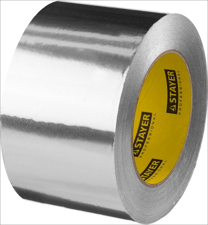 Алюминиевая лента самоклеящаяся PROFESSIONAL STAYER ProTape 75 мм х 50 м. до 120 °С (12268-75-50)