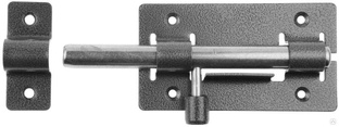 Накладная задвижка ЗД-01 для дверей, 64х115 мм, засов 14 мм, цвет серебро (37772-1) 