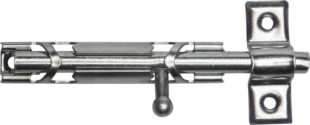 Шпингалет накладной ″3Т-12″ стальной покрытие белый цинк 80 мм Без ТМ 37735-80