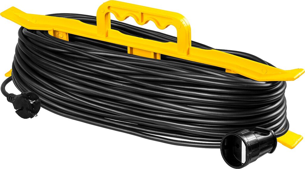 Силовой удлинитель-шнур STAYER ПВС 2x0.75 50 м 2200 Вт на рамке MF 207 55018-50_z01