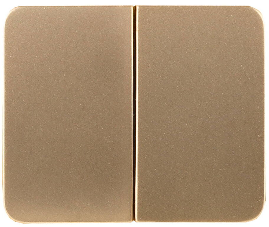 СВЕТОЗАР Гамма, двухклавишный без вставки и рамки цвет золотой металлик 10A/~250B, Электрический выключатель (SV-54134-G