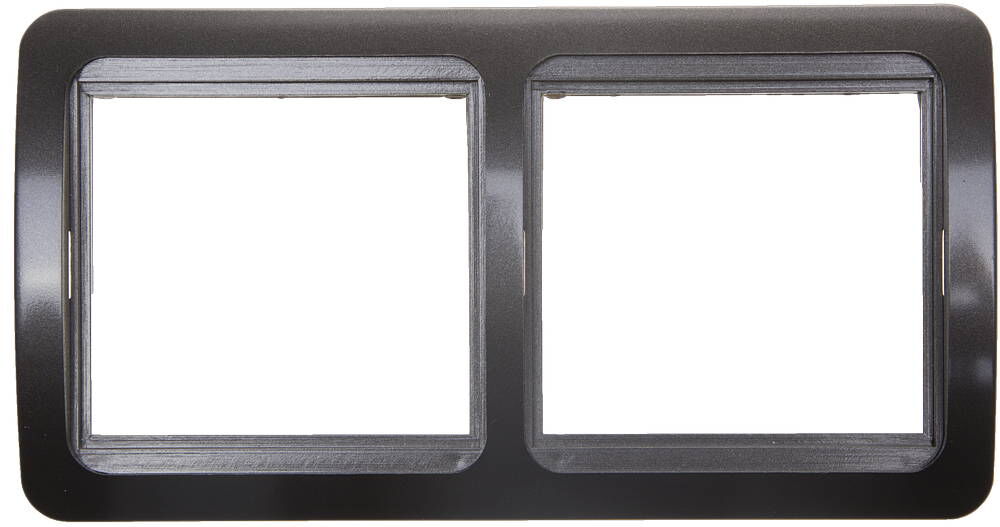 Накладная панель СВЕТОЗАР Гамма, горизонтальная цвет темно-серый металлик двойная (SV-54146-DM)