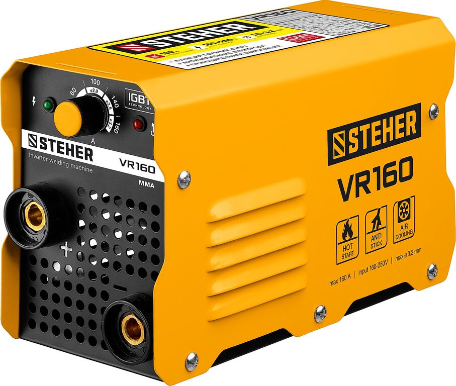 STEHER ММА, 160 А, сварочный аппарат инверторный, макс. электрод Ø 3.2 мм (VR-160) 1