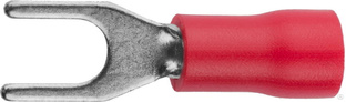 Изолированный наконечник с вилкой для многожильного кабеля под болт 6мм СВЕТОЗАР 0.5-1.5мм²красный10штd 4.3мм (49420-15) 