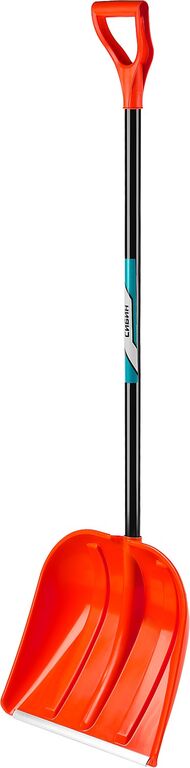 СИБИН ЛПА-410, ширина 410 мм, пластиковая, с алюминиевой планкой, эргономичный алюминиевый черенок, V-ручка, снеговая ло
