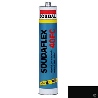 Герметик Soudal 40FC полиуритановый клей-герметик Soudaflex 310 мл (черный) 