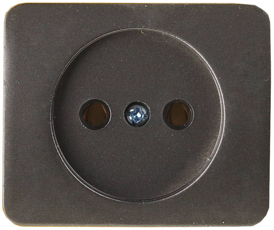 Электрическая розетка СВЕТОЗАР Гамма, без заземления одинарная цвет темно-серый металлик 16А/~250В (SV-54100-DM)