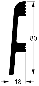 Плинтус напольный де багет н120