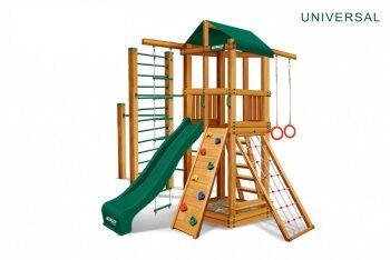 Детская площадка ASPORT UNIVERSAL стандарт Крыша и горка красные или зеленые